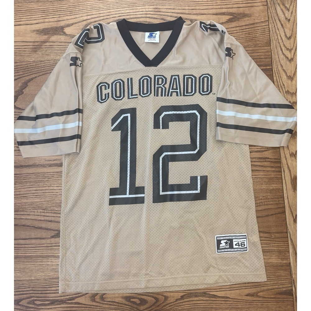 Vintage 90s Starter Colorado‎ Buffaloes #12 Travis Hunter Football Jersey Size M